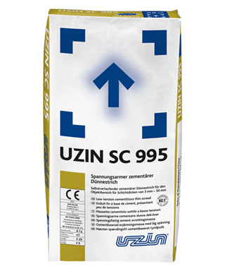 Цементная тонкая стяжка UZIN SC 995