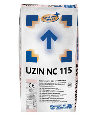Армированная волокном гипсосодержащая шпаклевочная масса UZIN NC 115